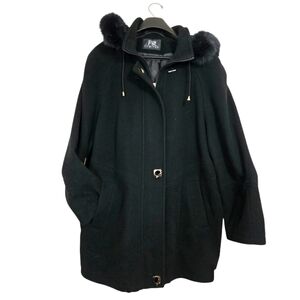 FS Limited Women's 2X Plus Size 100% Wool Black Lined Coat Excellent Condition